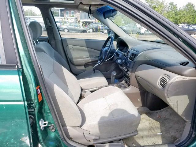 3N1AB51A42L726620 - 2002 NISSAN SENTRA SE- GREEN photo 5