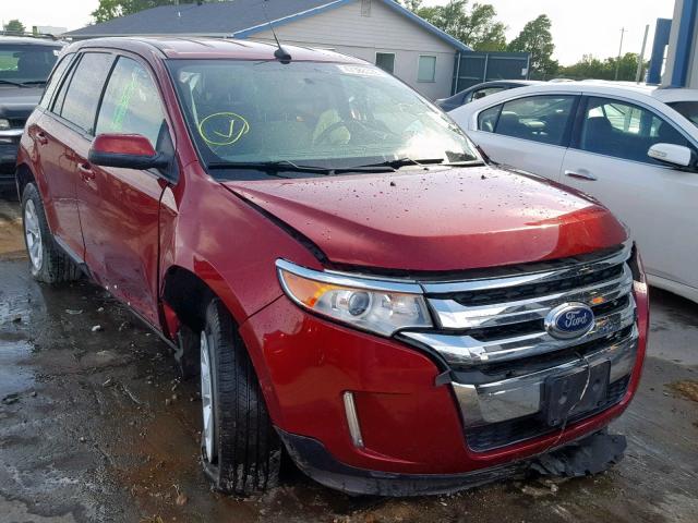 2FMDK3JC1EBB52330 - 2014 FORD EDGE SEL RED photo 1