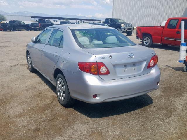 1NXBU4EE2AZ338210 - 2010 TOYOTA COROLLA BA SILVER photo 3