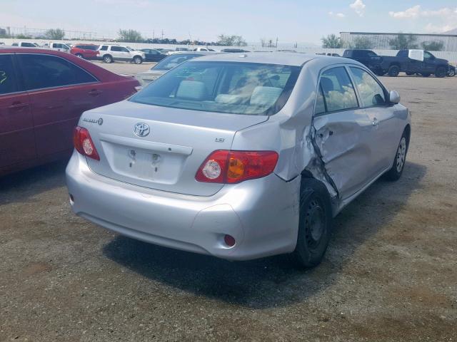 1NXBU4EE2AZ338210 - 2010 TOYOTA COROLLA BA SILVER photo 4