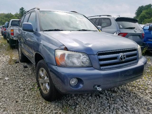 JTEEP21A160164494 - 2006 TOYOTA HIGHLANDER BLUE photo 1