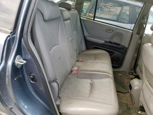 JTEEP21A160164494 - 2006 TOYOTA HIGHLANDER BLUE photo 6