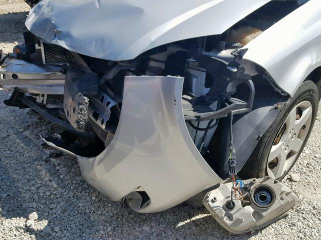 1G1AL55F777110561 - 2007 CHEVROLET COBALT LT SILVER photo 9