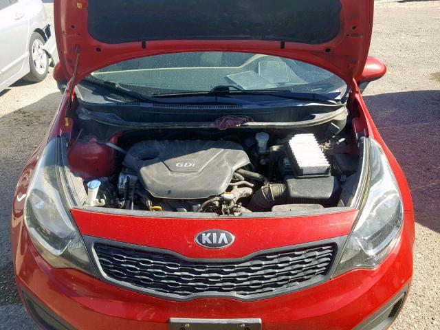 KNADM4A34D6231540 - 2013 KIA RIO LX RED photo 7