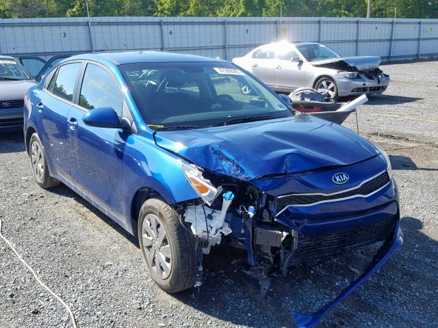 3KPA24AB3KE158154 - 2019 KIA RIO S BLUE photo 1