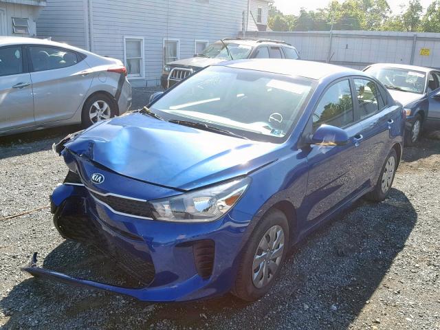 3KPA24AB3KE158154 - 2019 KIA RIO S BLUE photo 2