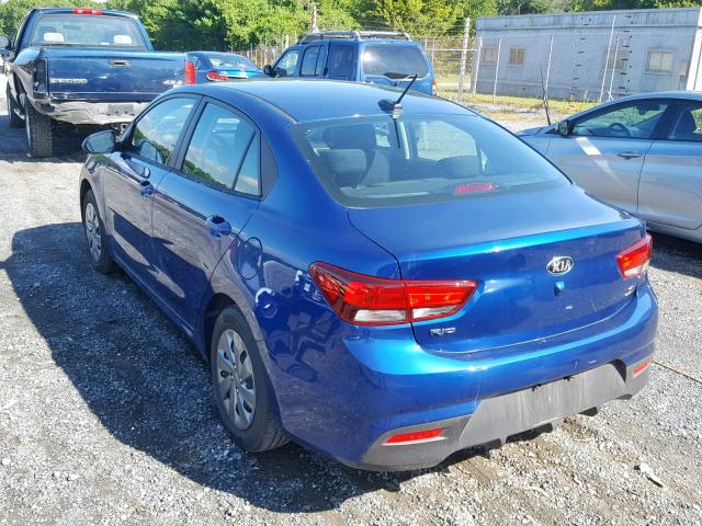 3KPA24AB3KE158154 - 2019 KIA RIO S BLUE photo 3