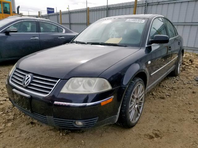 WVWTH63BX3P001612 - 2003 VOLKSWAGEN PASSAT GLX BLACK photo 2