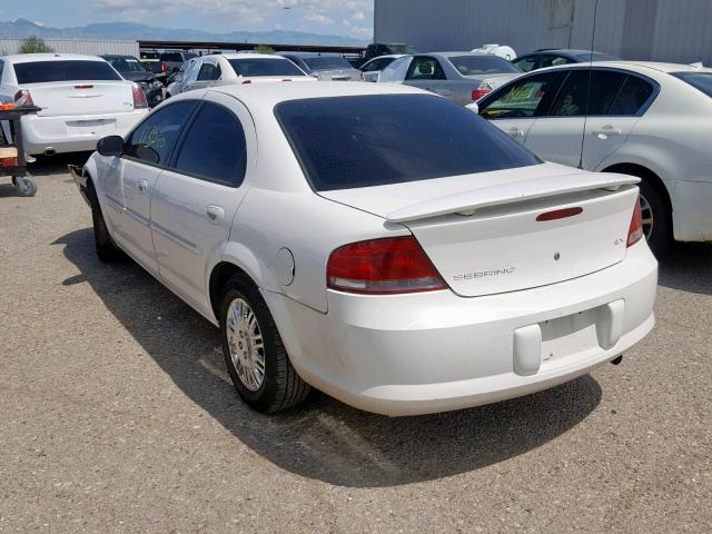 1C3EL46X11N718688 - 2001 CHRYSLER SEBRING LX WHITE photo 3