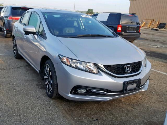19XFB2F91FE045700 - 2015 HONDA CIVIC EXL ვერცხლისფერი ფოტო 1