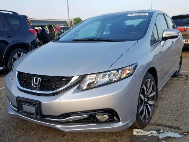 19XFB2F91FE045700 - 2015 HONDA CIVIC EXL ვერცხლისფერი ფოტო 2