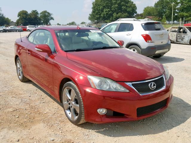 JTHFE2C27A2504344 - 2010 LEXUS IS 350 RED photo 1