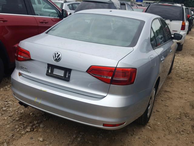 3VW2K7AJ5FM272257 - 2015 VOLKSWAGEN JETTA BASE Արծաթագույն լուսանկար 4