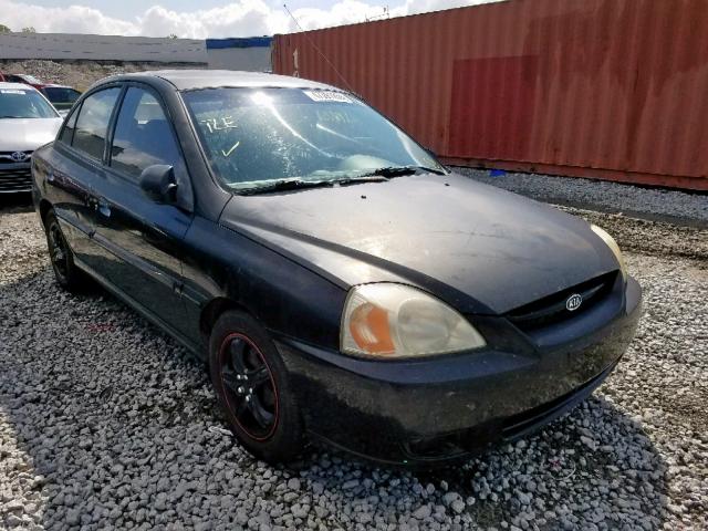 KNADC125746288607 - 2004 KIA RIO BLACK photo 1