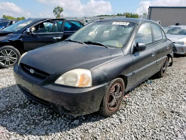 KNADC125746288607 - 2004 KIA RIO BLACK photo 2