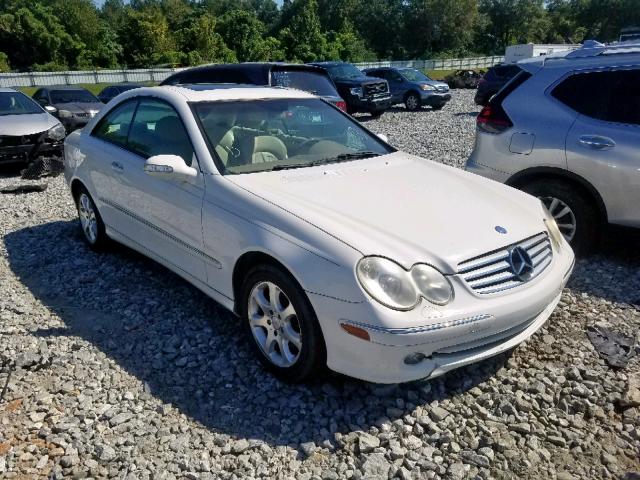 WDBTJ65J83F051194 - 2003 MERCEDES-BENZ CLK 320C WHITE photo 1