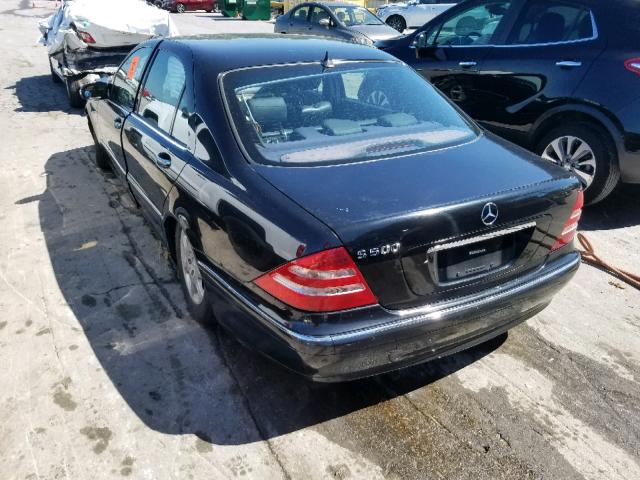 WDBNG75J0YA099709 - 2000 MERCEDES-BENZ S 500 BLACK photo 3