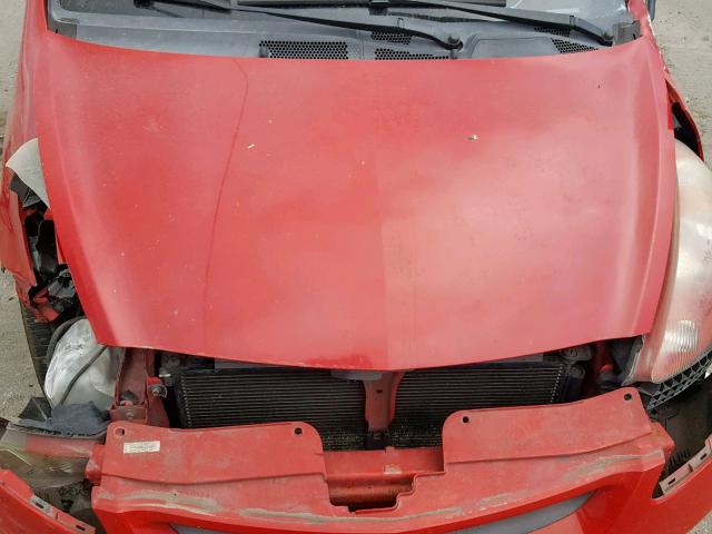 JHMGD38617S056992 - 2007 HONDA FIT S RED photo 7