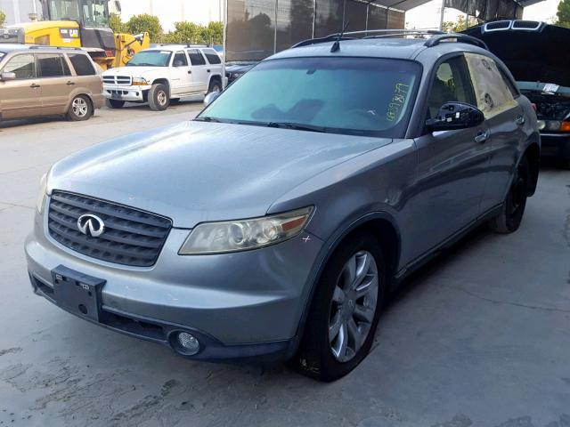 JNRBS08W54X404744 - 2004 INFINITI FX45 GRAY photo 2