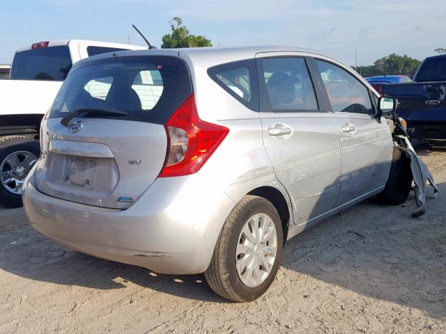 3N1CE2CP9FL421703 - 2015 NISSAN VERSA NOTE SILVER photo 4