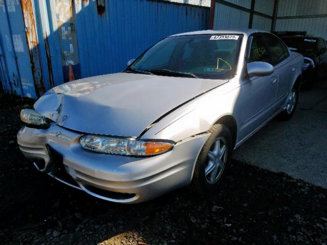 1G3NL52EX2C184433 - 2002 OLDSMOBILE ALERO GL SILVER photo 2