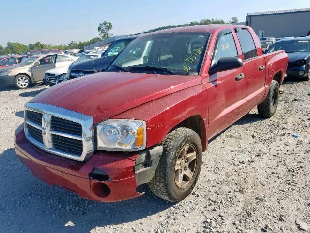 1D7HE48P27S194855 - 2007 DODGE DAKOTA QUA RED photo 2