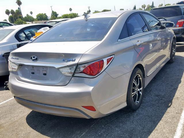 KMHEC4A44BA003515 - 2011 HYUNDAI SONATA HYB GRAY photo 4