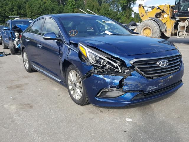 5NPE34AF4FH085539 - 2015 HYUNDAI SONATA SPO BLUE photo 1