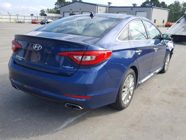 5NPE34AF4FH085539 - 2015 HYUNDAI SONATA SPO BLUE photo 4