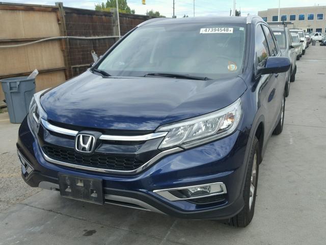 5J6RM4H71FL008615 - 2015 HONDA CR-V EXL BLUE photo 2