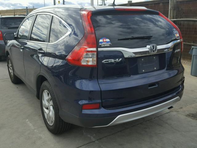 5J6RM4H71FL008615 - 2015 HONDA CR-V EXL BLUE photo 3