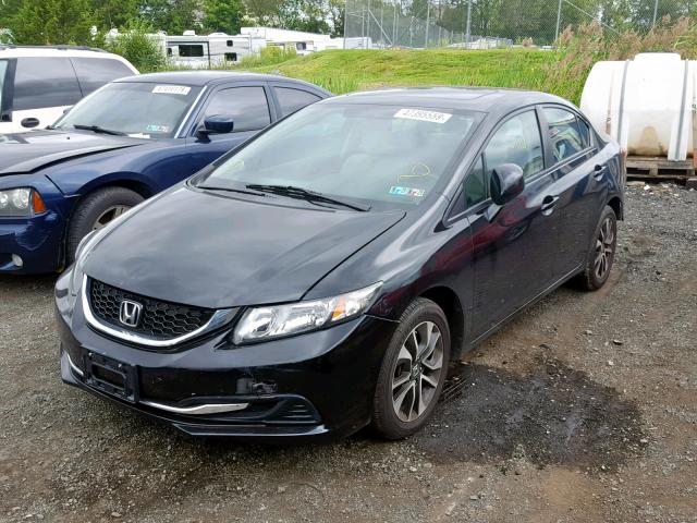 19XFB2F83DE232537 - 2013 HONDA CIVIC EX BLACK photo 2