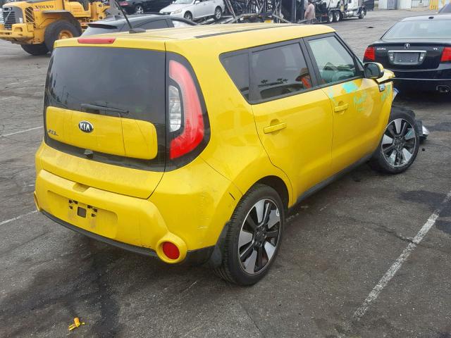 KNDJX3A58E7089536 - 2014 KIA SOUL ! YELLOW photo 4