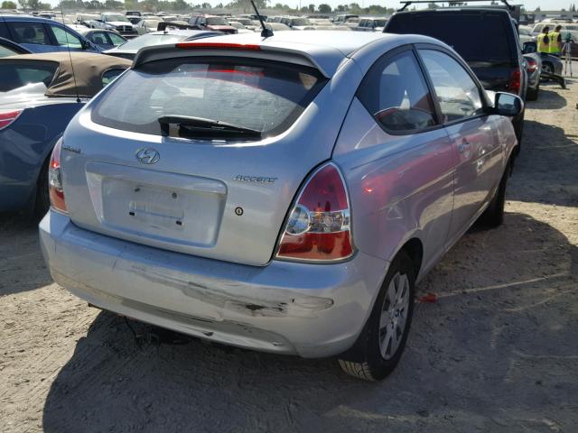 KMHCM3ACXAU166656 - 2010 HYUNDAI ACCENT BLU SILVER photo 4