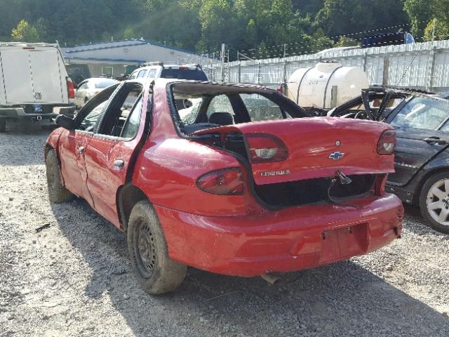 1G1JC524017248713 - 2001 CHEVROLET CAVALIER B RED photo 3