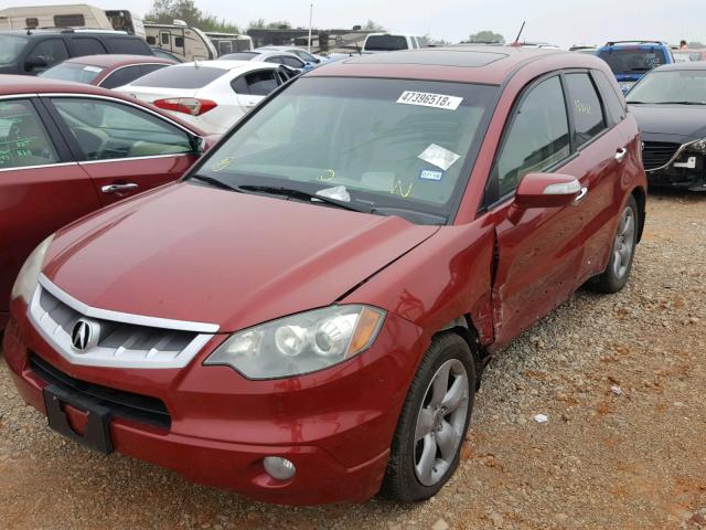 5J8TB18207A014618 - 2007 ACURA RDX RED photo 2