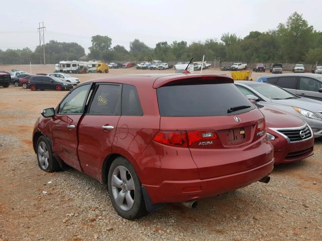 5J8TB18207A014618 - 2007 ACURA RDX RED photo 3