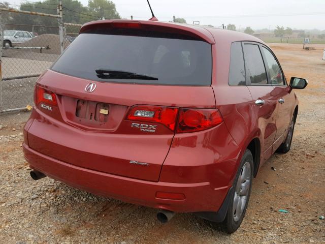 5J8TB18207A014618 - 2007 ACURA RDX RED photo 4