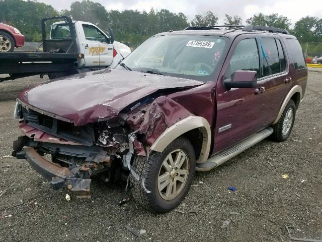 1FMEU74E98UA30347 - 2008 FORD EXPLORER E BURGUNDY photo 2