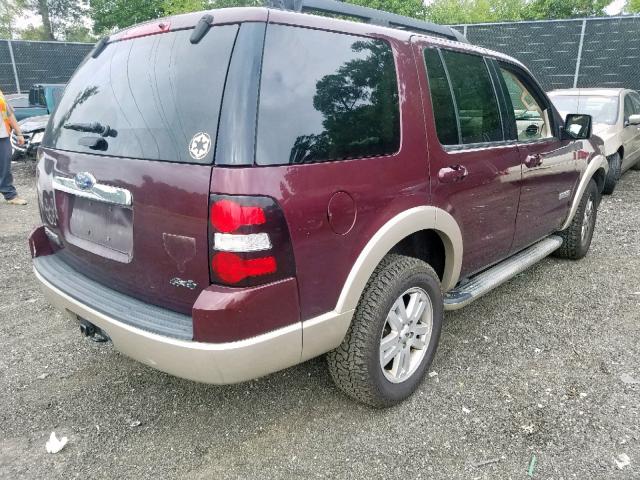 1FMEU74E98UA30347 - 2008 FORD EXPLORER E BURGUNDY photo 4