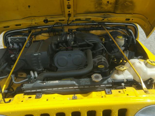 1J4FA29144P770580 - 2004 JEEP WRANGLER / YELLOW photo 7