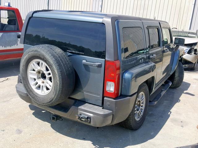 5GTDN136168332654 - 2006 HUMMER H3 BLUE photo 4