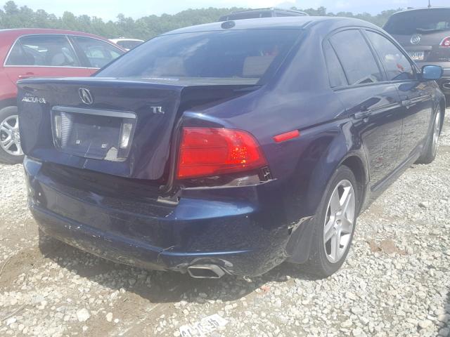 19UUA66215A072256 - 2005 ACURA TL BLUE photo 4