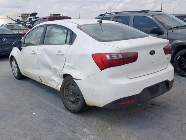 KNADM4A37D6219821 - 2013 KIA RIO LX WHITE photo 3