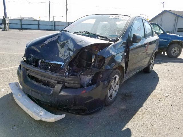 KL1TD56618B168814 - 2008 CHEVROLET AVEO BASE შავი ფოტო 2