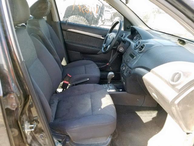 KL1TD56618B168814 - 2008 CHEVROLET AVEO BASE შავი ფოტო 5