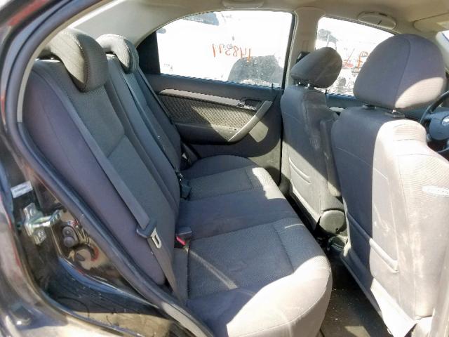 KL1TD56618B168814 - 2008 CHEVROLET AVEO BASE შავი ფოტო 6