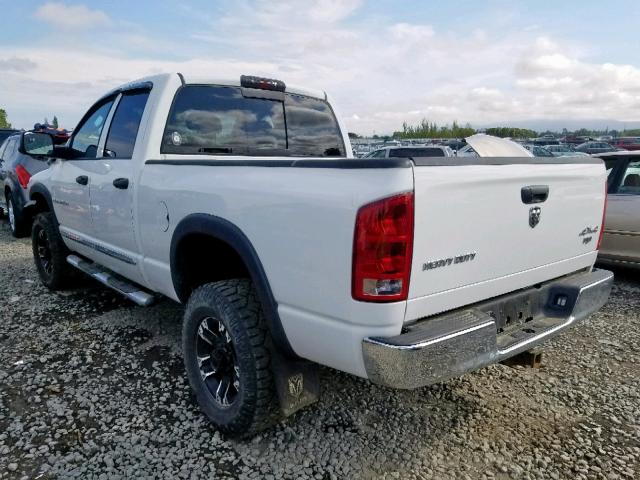 3D7KS28D65G743695 - 2005 DODGE RAM 2500 S თეთრი ფოტო 3