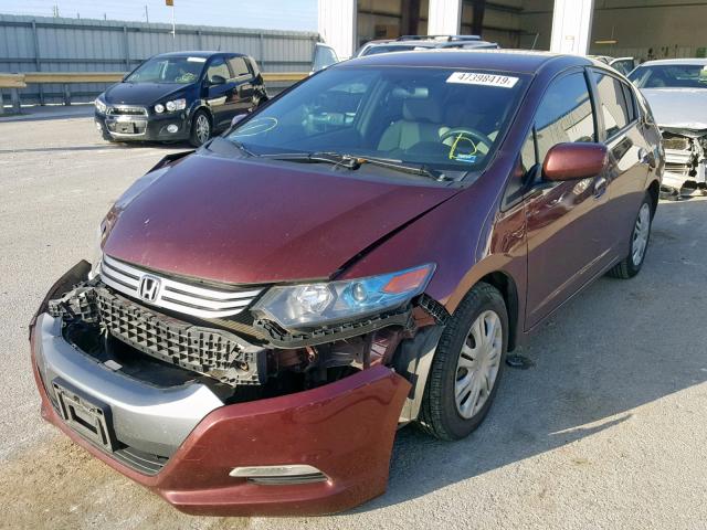 JHMZE2H5XBS005524 - 2011 HONDA INSIGHT LX BURGUNDY photo 2