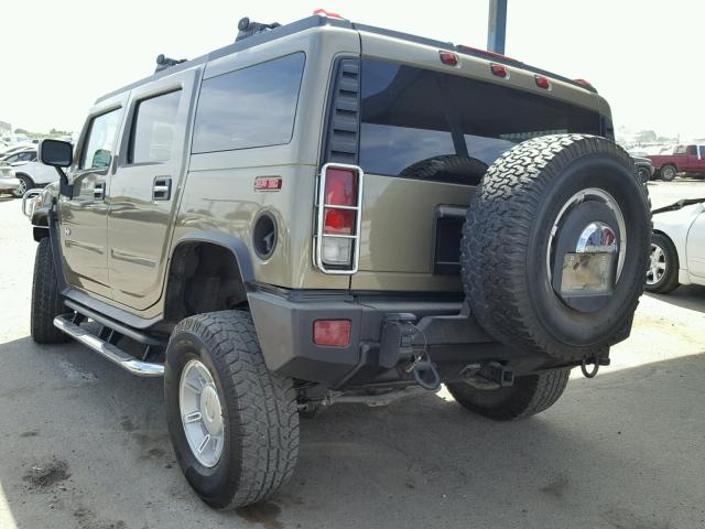 5GRGN23U05H133021 - 2005 HUMMER H2 GREEN photo 3